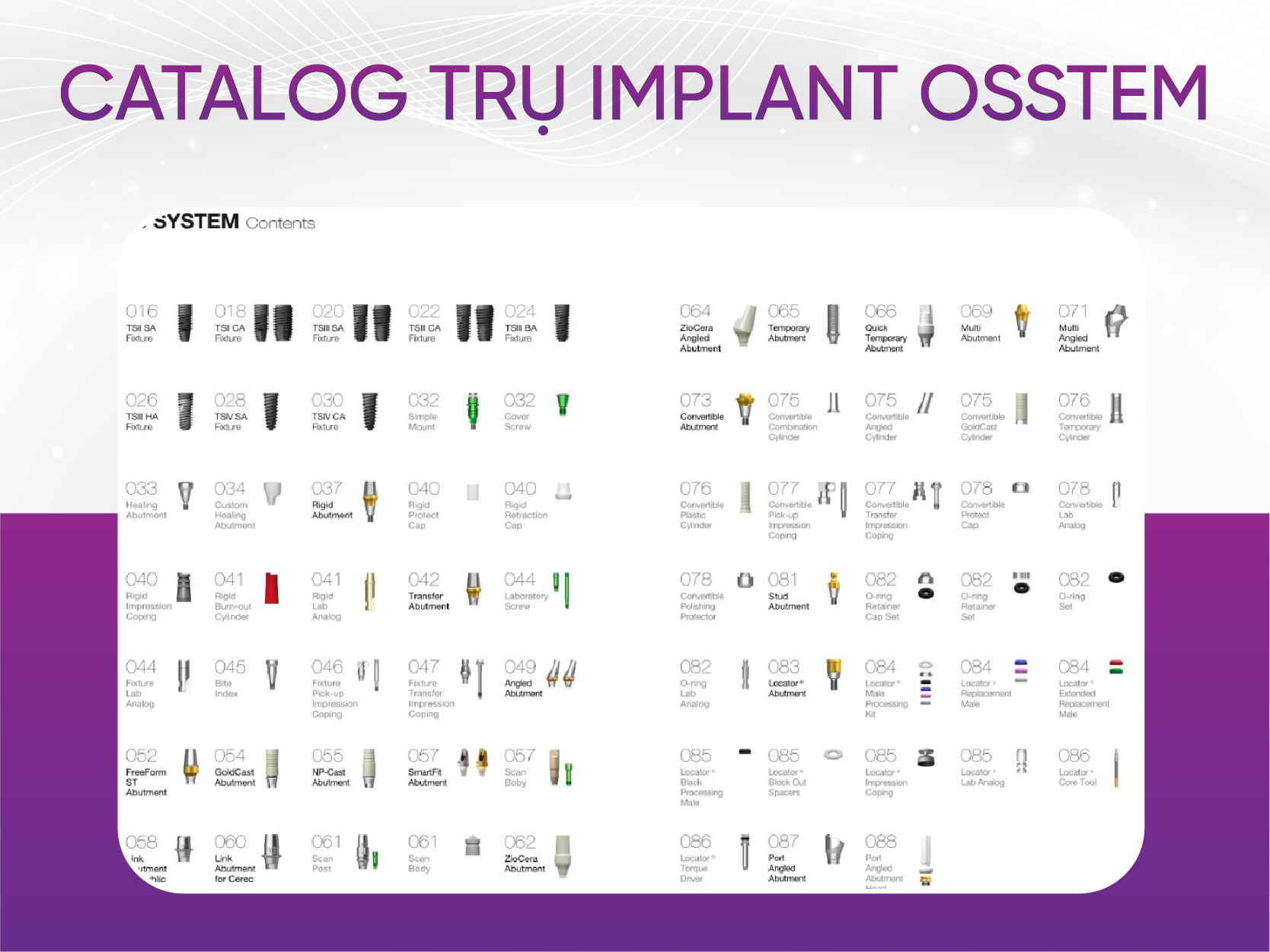 Trụ Implant Osstem tuổi thọ trên 20 năm Trọn Bộ Trụ Implant Osstem