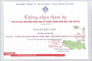 Bác Sĩ Nguyễn Hữu Nam Tham Dự Hội Nghị Khoa Học Kỹ Thuật Răng Hàm Mặt Do Đại Học Y Dược Tp.hcm Tổ Chức