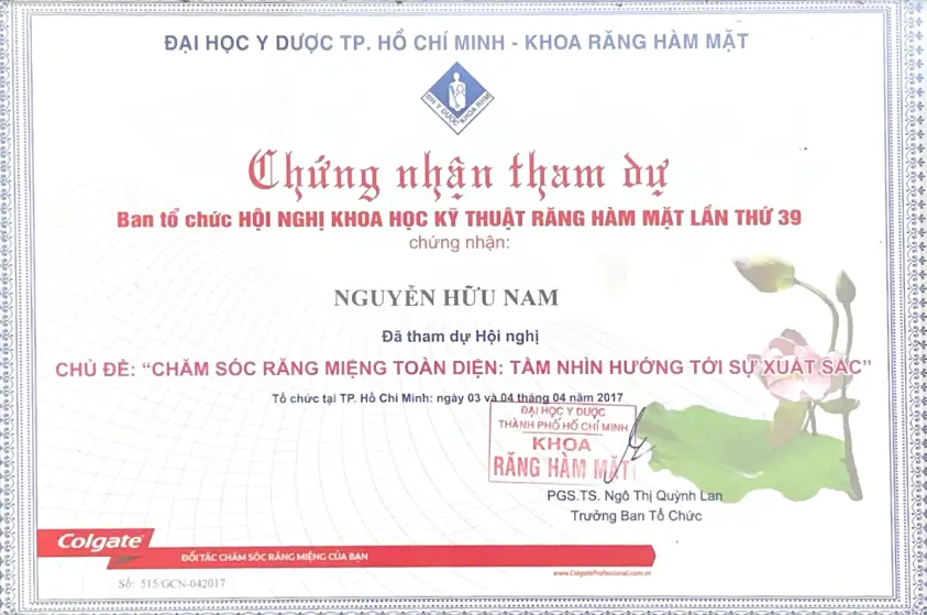 Bác sĩ Nguyễn Hữu Nam tham dự Hội nghị Khoa học Kỹ thuật Răng Hàm Mặt do Đại học Y Dược TP.HCM tổ chức Bác Sĩ Nguyễn Hữu Nam Tham Dự Hội Nghị Khoa Học Kỹ Thuật Răng Hàm Mặt Do Đại Học Y Dược Tp.hcm Tổ Chức