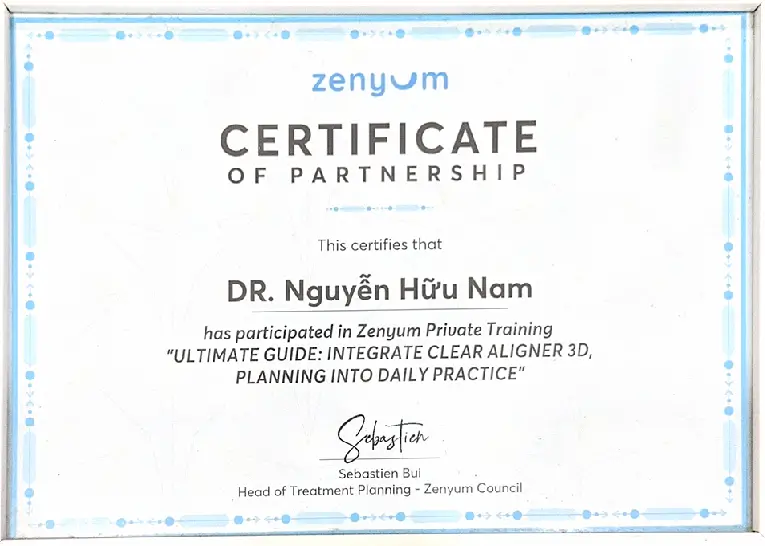 Bác sĩ Nguyễn Hữu Nam chính thức trở thành Đối tác chuyên môn của Zenyum (Singapore) Zennyum